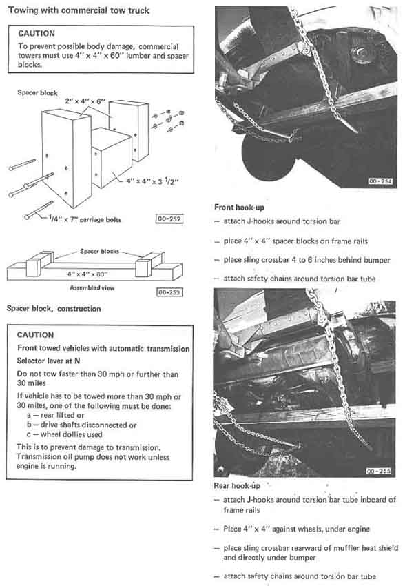 Bus towing instructions